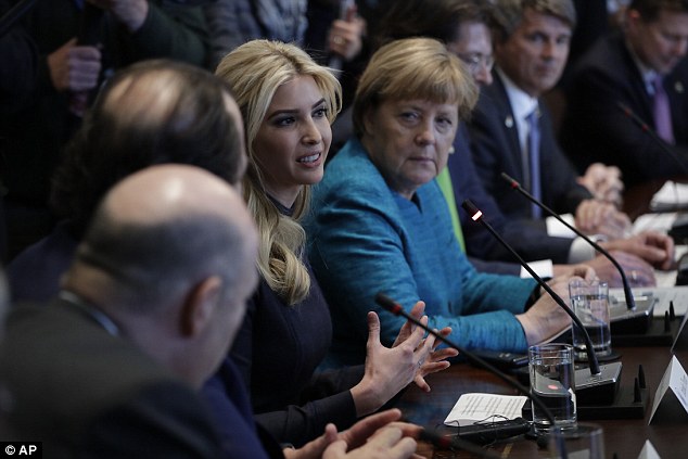 A meeting between President Donald Trump and German Chancellor Angela Merkel on vocational training Friday offered further evidence of the first daughter