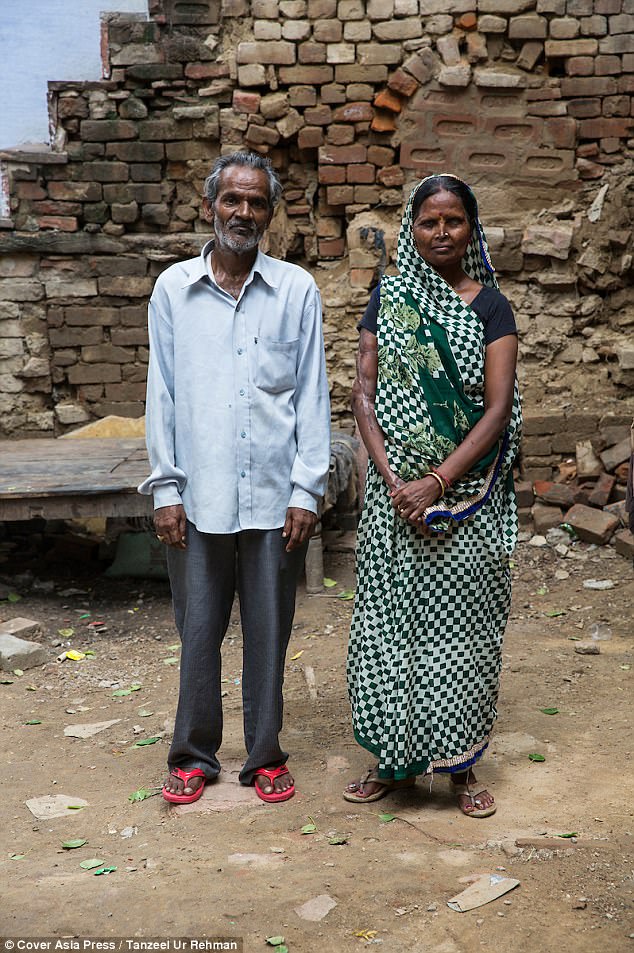 Uncertain times: Geeta is now worried about her daughter’s future. ‘She is solely dependent on me. I worry what will happen to her when I’m gone. She’s a strong girl but her blindness stops her doing things on her own