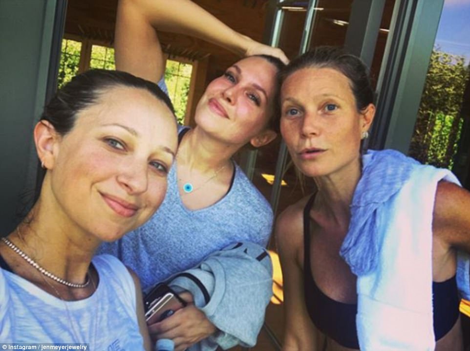 Support system: Dasha Zhukova worked up a sweat with Tobey Maguire