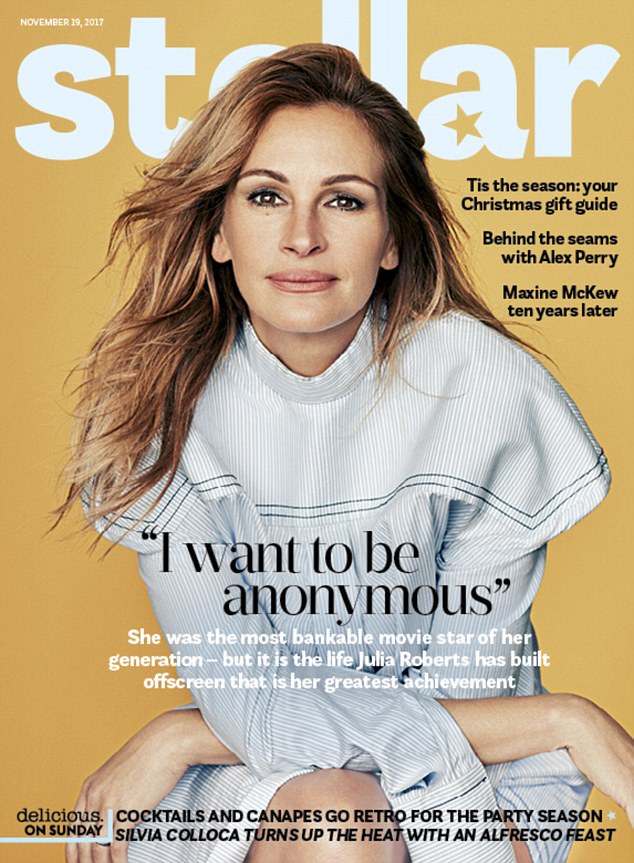 Opening up: Julia Roberts has revealed the 