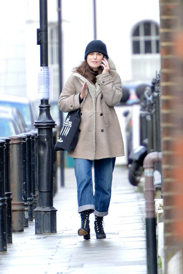 Fresh face: Keira Knightley, 32, stepped out make-up free on Wednesday afternoon in London, channelling her own casual sense of style