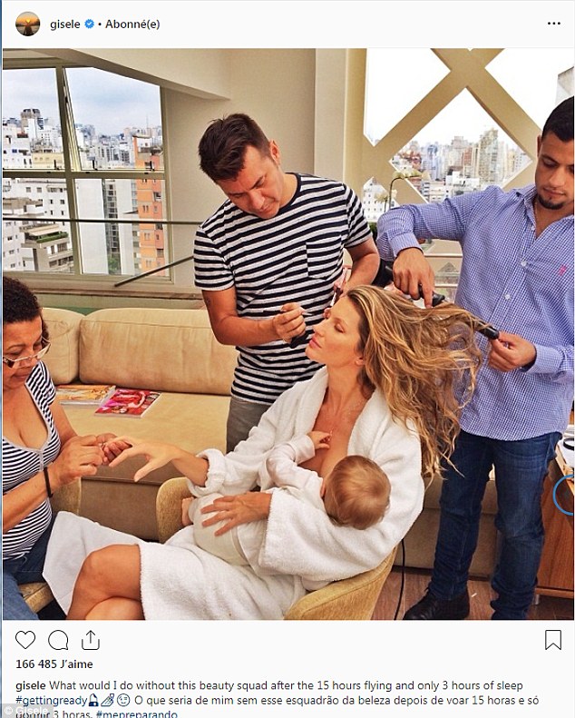 The photo that rocked the world: When she shared this photo where she was getting glammed as she breastfed her daughter Vivian in 2013, people flipped out