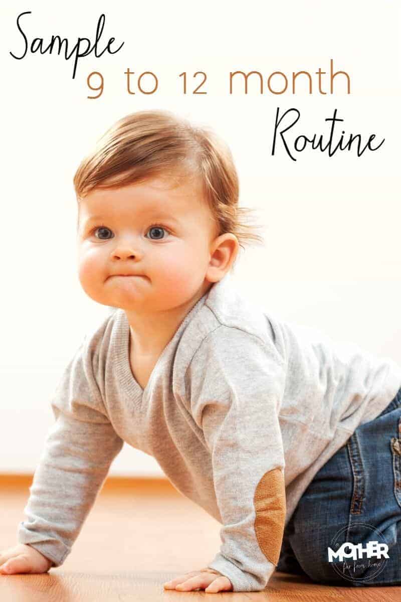 9-12 month old baby crawling