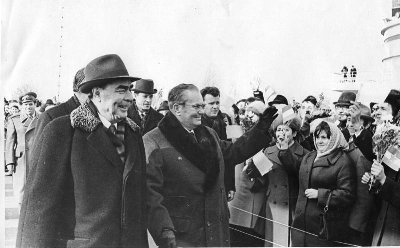 Брежнев и Тито в Киеве 19 ноября 1973 года