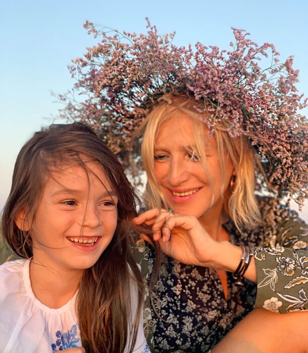 Ирина Гринева с дочерью Василисой 
