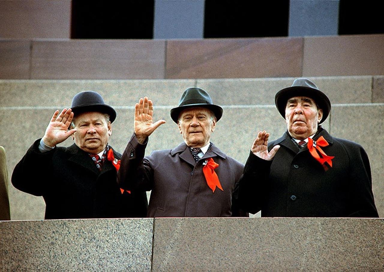 Leonid-Brezhnev-Konstantin-CHernenko-Nikolay-Tihonov