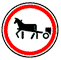 Движение гужевых повозок запрещено - дорожный знак 3.8