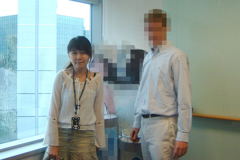 Celes during the last day of internship (2005)