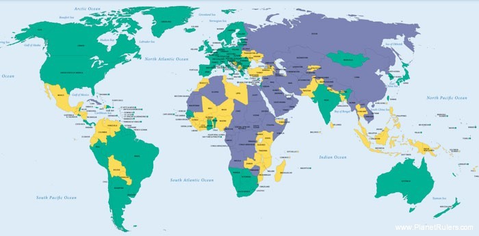 Map of World Freedom in 2014