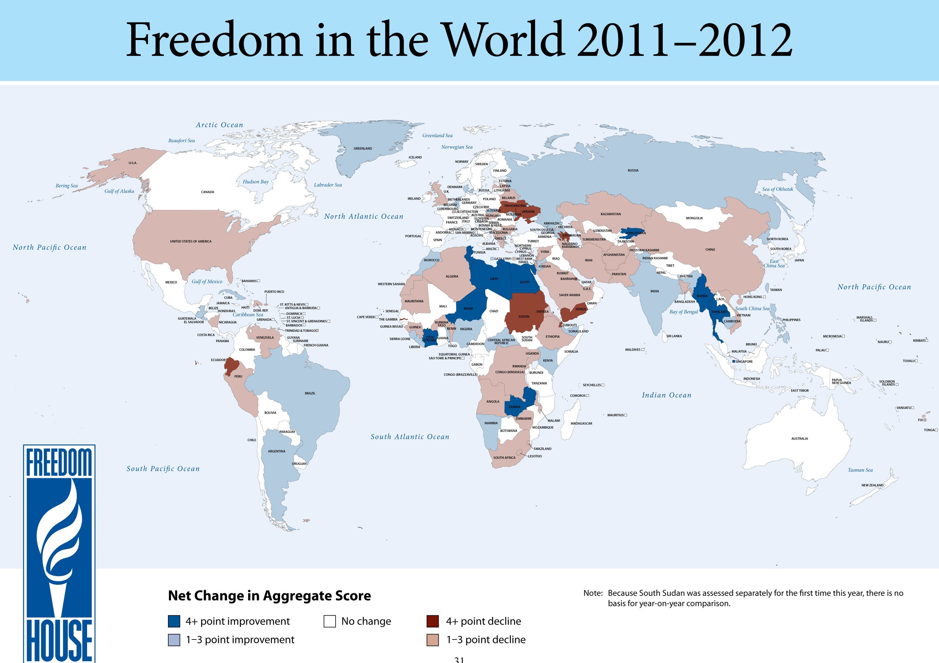 Freedom in the World Map 2012