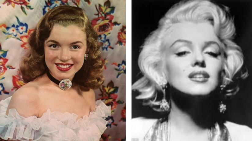 Фото до и после ринопластики Мэрилин Монро