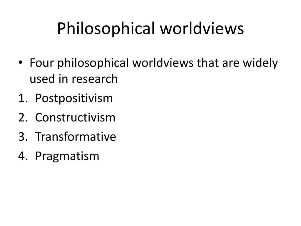 Philosophical worldviews