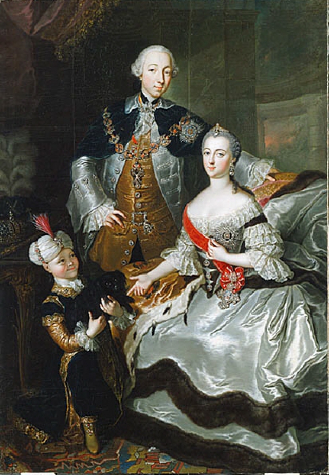 Великая княгиня Екатерина Алексеевна с супругом Петром III Фёдоровичем