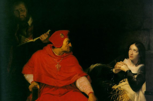 Допрос Жанны кардиналом Винчестера (Поль Деларош, 1824 год).
