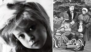 На фото (слева направо): Вера в детстве; двойняшки Вика и Настя с родителями