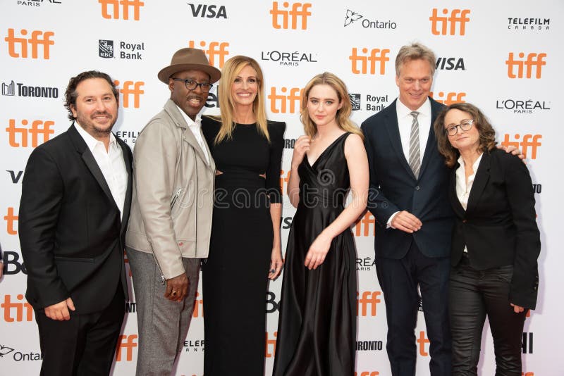 Cast and crew at premiere of `Ben Is Back`, at Toronto International Film Festival 2018. Ben Is Back crew and cast at tiff2018 Toronto international film stock photography