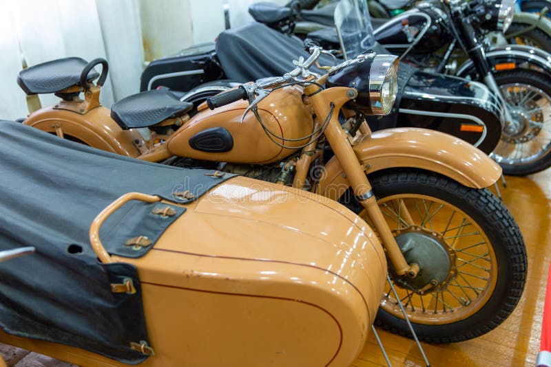 Famous Soviet motorcycle IMZ Irbit Motorcycle factory stock image