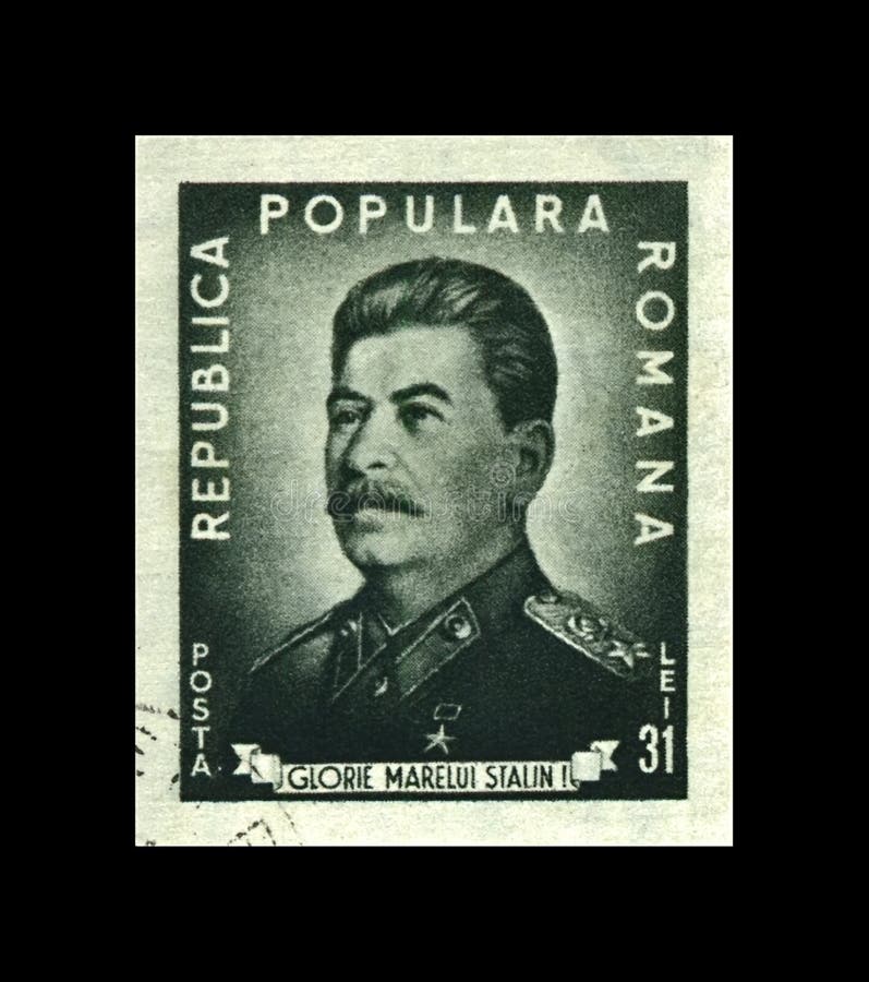 Joseph Stalin, famous soviet politician leader, 70th birth anniversary, Romania, circa 1949, royalty free stock images