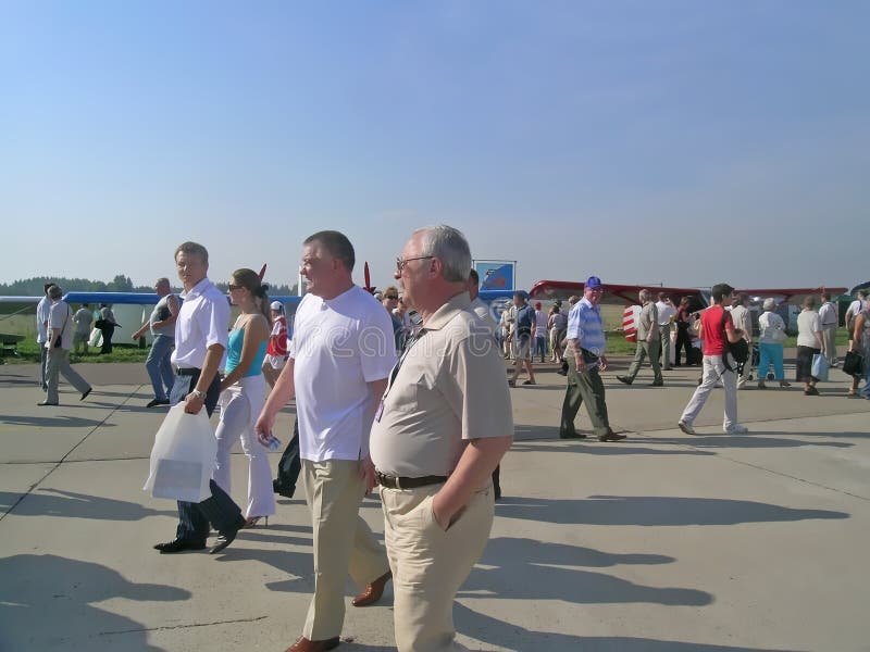 Leonid Yakubovich at MAKS airshow. Leonid Arkadyevich Yakubovich PAR is a Russian actor and television host, best known for hosting the game show Pole Chudes ( stock image