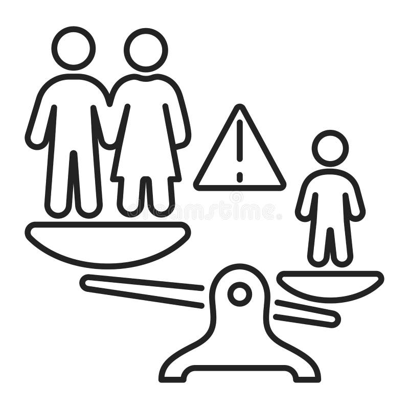 Parents bullying kids black line icon. Human rights. Child abuse. Violence in family. Isolated vector element. Outline pictogram. For web page, mobile app vector illustration