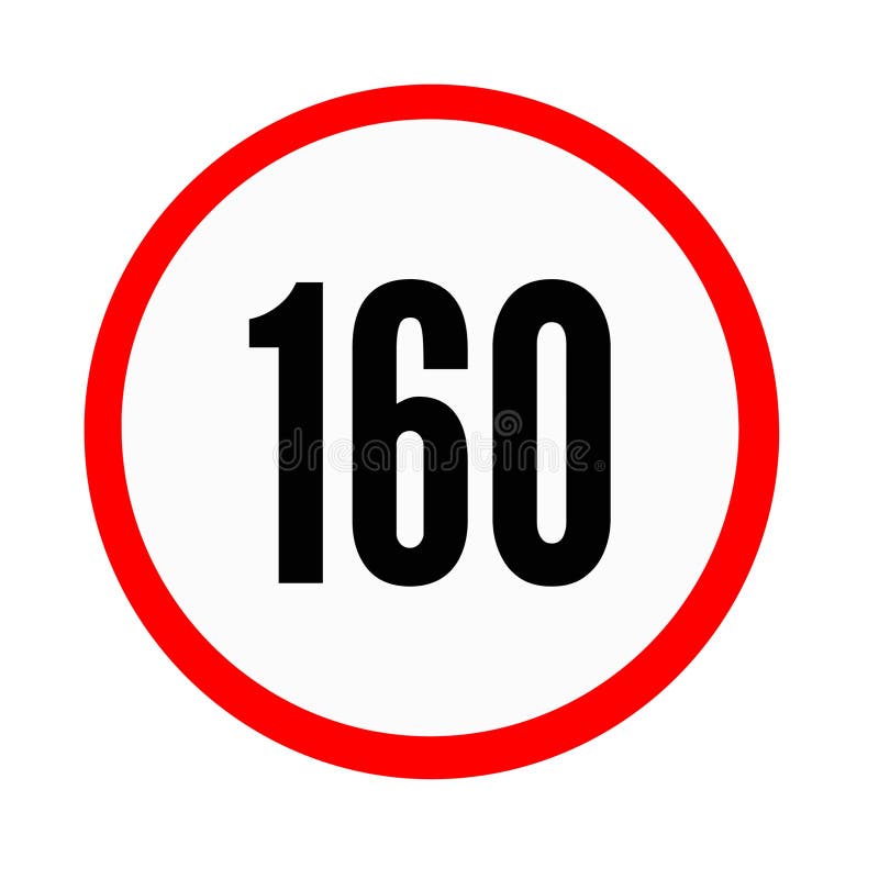 The traffic lights are prohibited to exceed the speed limit of one hundred and sixty vector illustration