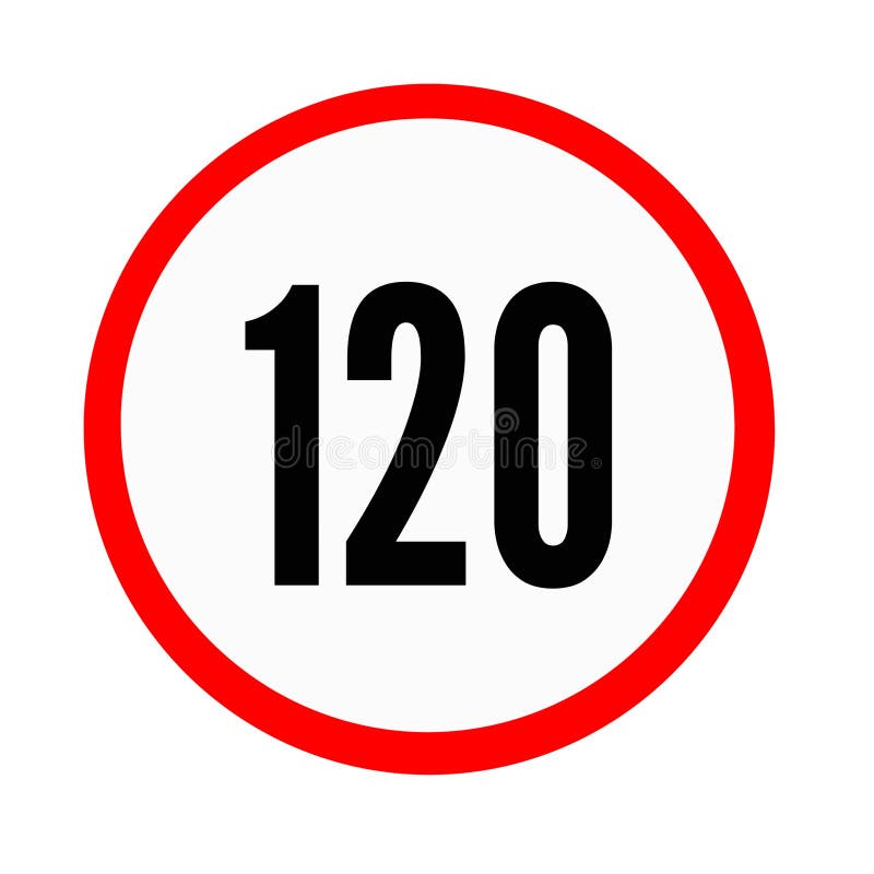 The traffic lights are prohibited to exceed the speed limit of one hundred and twenty stock illustration