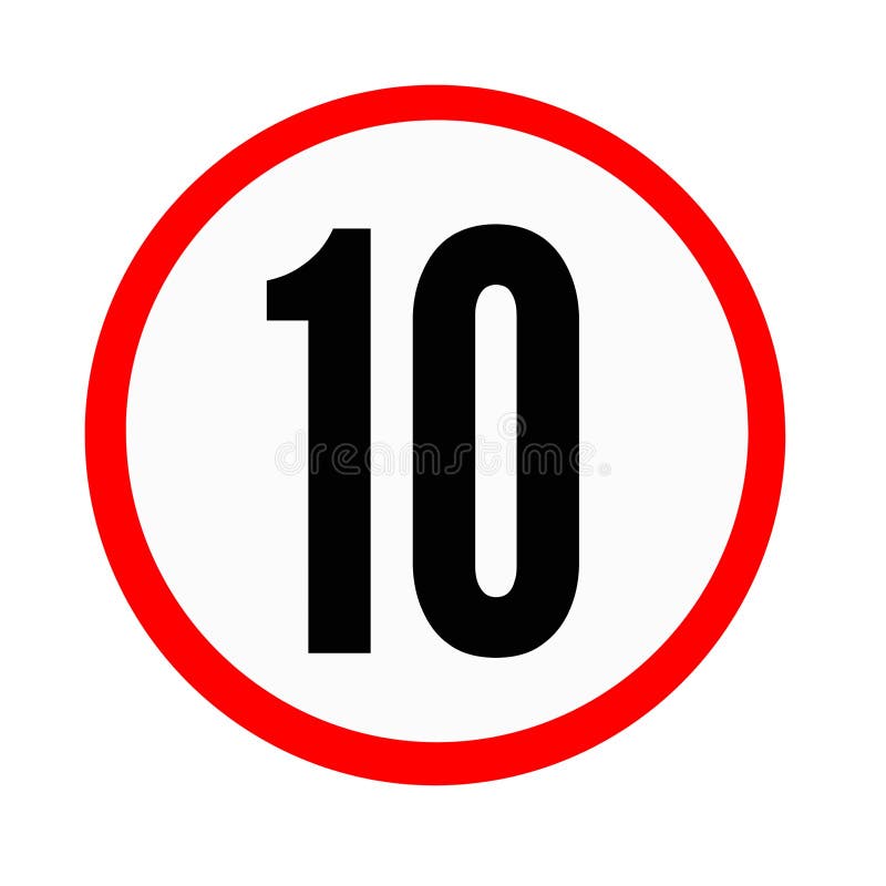 The traffic lights are prohibited to exceed the speed limit ten royalty free illustration