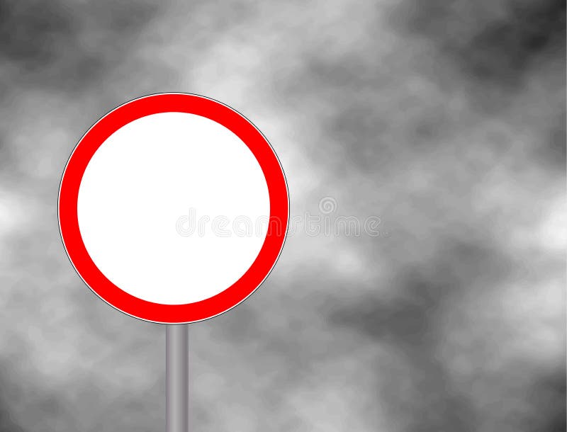 Traffic is prohibited sign in sky background. Wrong way road sign prohibition icon illustration. Empty red road board for. Your text space and message. Vector stock illustration