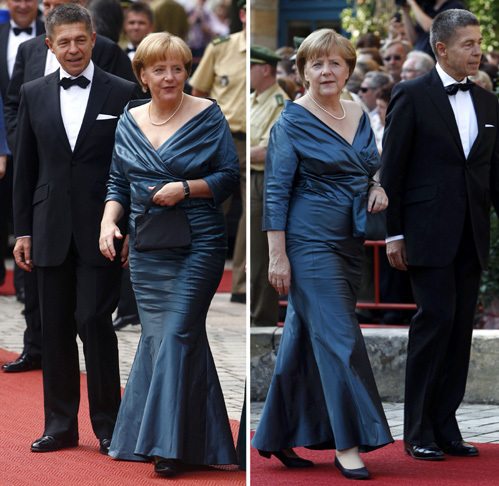 Ангела Меркель в вечернем платье