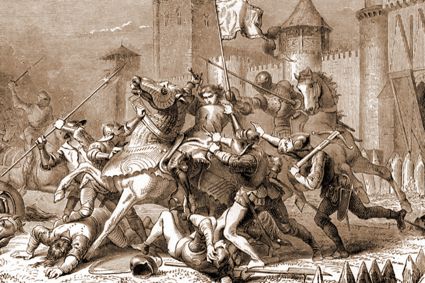 ​Пленение Жанны д’Арк (гравюра XIX века) - Процесс века: Жанна д’Арк перед костром 