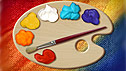 An art brush and palette