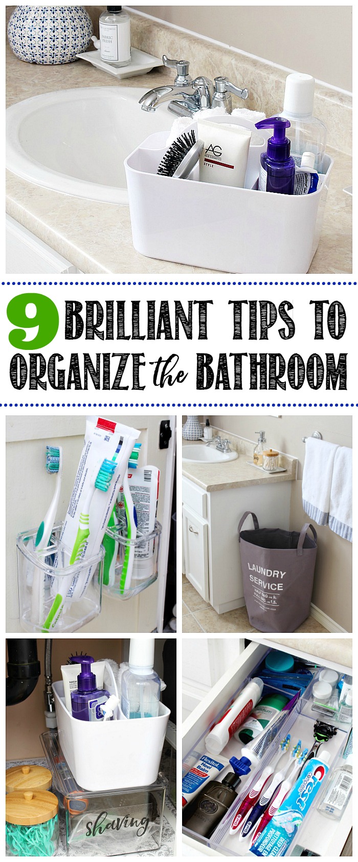Organized bathroom ideas.