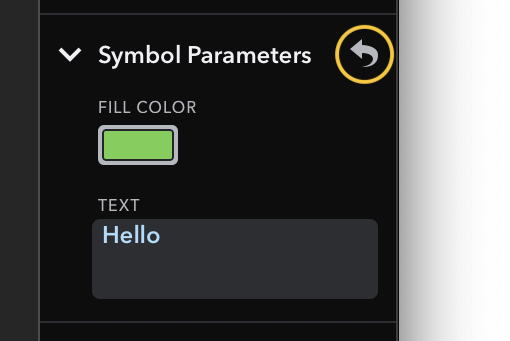 Button for Resetting Parameter Values