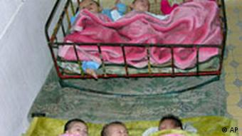 Hilfe für Nordkorea in der Krise Säuglinge