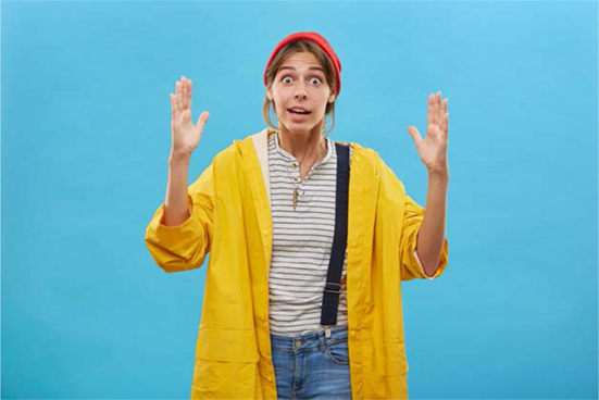 Figure 1 - By gesturing about the fish that she caught last week, this woman shows us exactly how big the fish was.