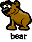 illustration of a cartoon brown bear