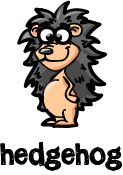 illustration of a cartoon hedgehog