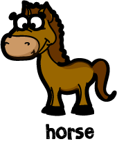 illustration of a cartoon horse