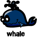 illustration of a cartoon whale