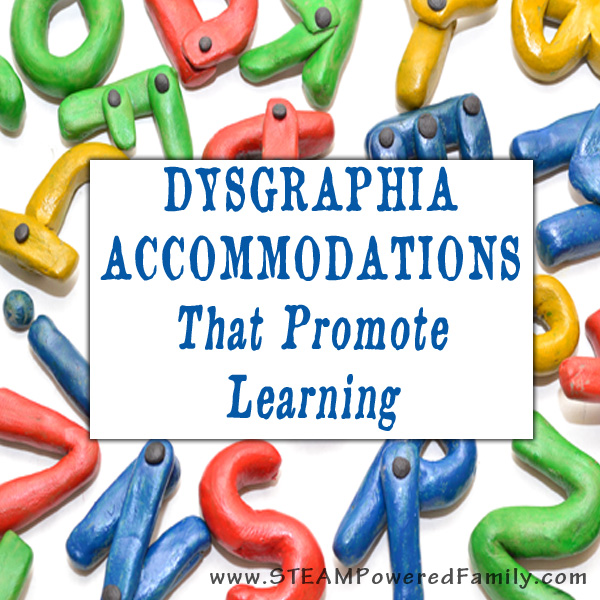 Dysgraphia accommodations to use in the classroom or homeschool to help promote learning excellence and equip children for excellence as adults.