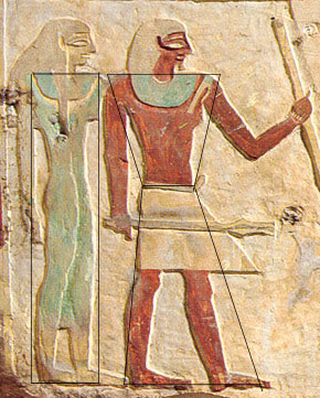 In this Stela of a General discovered at Naga el-Deir, we can see the symmetry of man and woman in ancient Egptian art