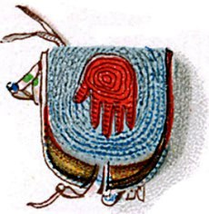 Hand Symbol on Kiowa Beaded Bag