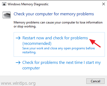 check memory problems