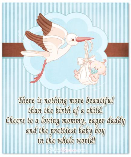 Newborn Baby Boy Card with Cute Message
